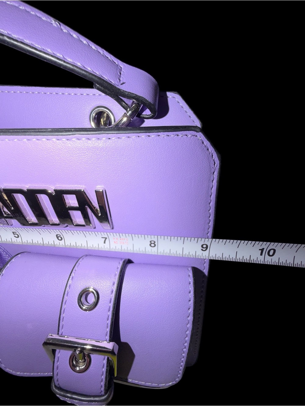 Steve Madden Purple Faux Leather Crossbody Bag with Front Pockets New - Picture 9 of 11